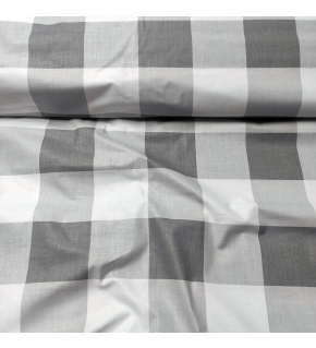 Children's cotton fabrics, by the meter. Cube 8 cm, Gray