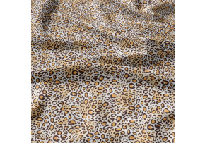 Cotton Fabric Leopard Brown