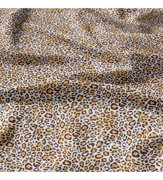 Cotton fabric 100% cotton, 125 g/m², width 160 cm, brown leopard