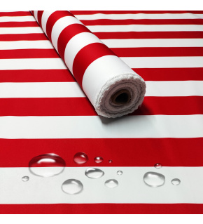 Waterproof fabric Premium, 190 g/m², width 160 cm, red stripes
