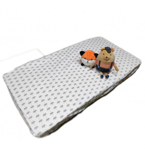 Cotton fitted crib sheet with elastic 120x60 cm