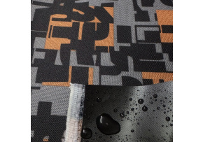 Water-repellent materials Codura, Orange Mosaic