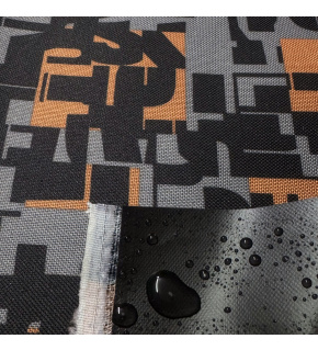 Waterproof fabric Kodura PVC coating 600D, 360 g/m², width 150 cm, orange mosaic