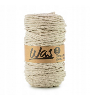 Cotton cord 5mm, 100m, light beige 320