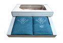 Set of 3 Terry Towels, Color Turquoise