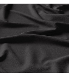 Solid color cotton fabric, 125 g/m², width 160 cm, black