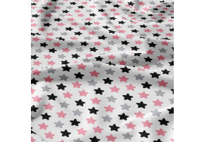 Children's Cotton Fabric Gingerbread Pink on White