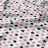 Children's cotton fabric 100% cotton, 125 g/m², width 160 cm, pink gingerbread on white