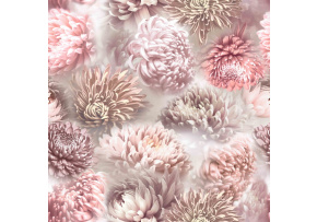 Velvet upholstery fabrics with print, Chrysanthemums Velvet upholstery fabrics with print, Chrysanthemums