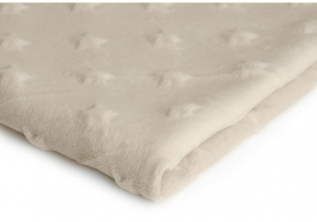 Minky Microfleece Fabric Stars, color Ecru 02