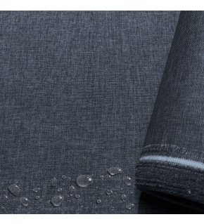 Water-repellent fabric Imitation linen, 220 g/m², width 160 cm, graphite