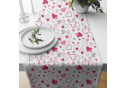 Decorative cotton fabric, by the meter, Valentine's Pink on White
