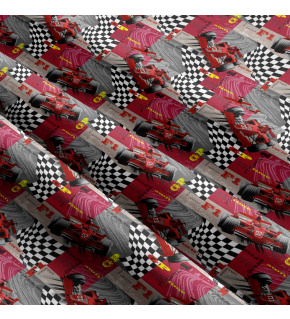 Children's cotton fabric by the meter Formula F1 sport