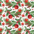 Christmas cotton fabric, by the meter, width 160 cm, Christmas Red on White