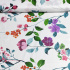 Cotton Fabric Purple Flowers on White