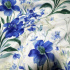 Cotton fabric 100% cotton, 125 g/m², width 160 cm, flowers on white