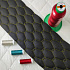 41Eco-leather GEO color Black quilted with Yellow threads, 1.0 m x 0.4 m