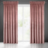 Decorative velvet curtain with pleating tape PINK 140x270 cm