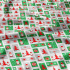 Christmas cotton fabric, by the meter, width 160 cm, Christmas Red-Green on White