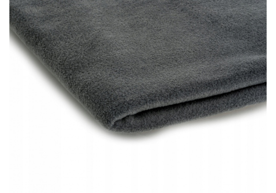 Polar fleece fabric 200 g/m², width 150 cm, dark gray, by the meter