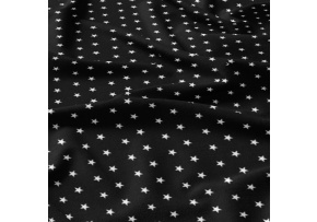 Children's Cotton Fabric Stars White on Black