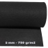 Technical felt 5 mm color Black, width 150 cm