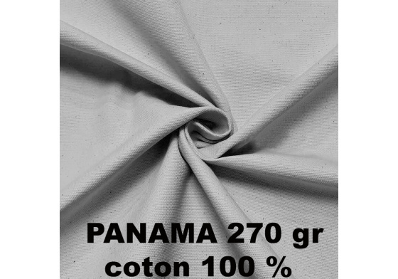 Panama cotton fabric 270 gr/m2, Lt.Gray