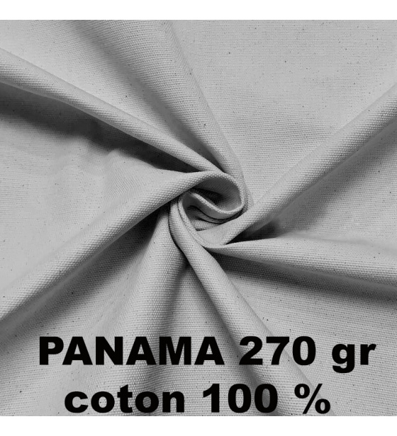Panama cotton fabric 270 gr/m2, Lt.Gray