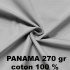 Panama cotton fabric 270 gr/m2, Lt.Gray