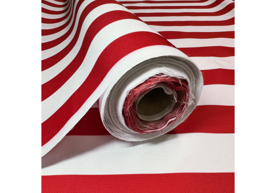 Venkovní látka na zahradní lehátka a houpací sítě barva bílo-červená, 5 cm