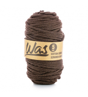 Cotton cord 5mm, 100m, brown 340