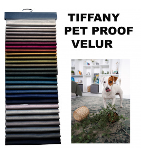 Sample of velour fabrics Tiffany, 17x19 cm