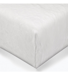 Microfleece sheet color white 140x200