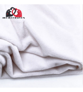 Minky fabric, solid color, 220 g/m², width 160 cm, white