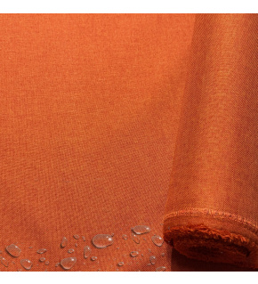 Water-repellent fabric Imitation linen, 220 g/m², width 160 cm, ginger