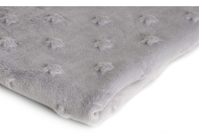 Minky Microfleece Fabric Stars, Color Gray 21