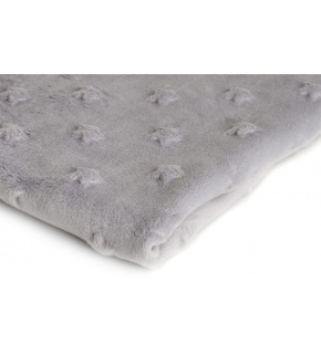Minky fabric stars, 320 g/m², width 155 cm, by the meter, gray