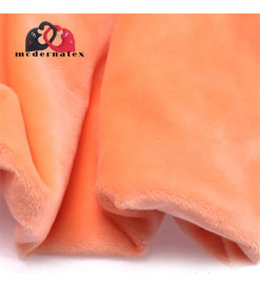 Minky fabric, solid color, 220 g/m², width 160 cm, salmon