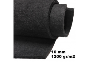 Technical felt 10 mm color Black, width 160 cm