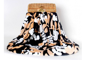 Microfiber blanket, Leaves pattern 150x200 cm Microfiber blanket, Leaves pattern 150x200 cm