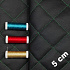 Eco-leather 5x5 color Black quilted with Green threads 1.45 m x 0.7 m