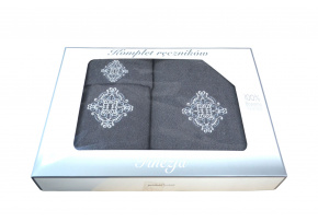 Set of 3 terry towels, color Graphite