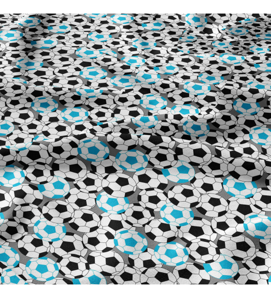 Cotton fabric 100% cotton, 125 g/m², width 160 cm, football blue