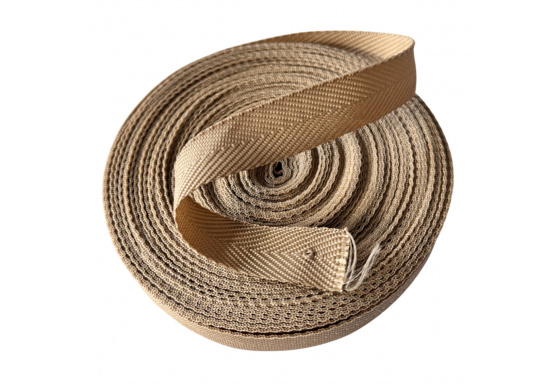 Lemovací proužek PES ZESILENÝ 25 mm barva Béžová 1 mm 25 m