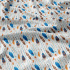 Decorative cotton fabric, by the meter, Feathers Turquoise and Yellow