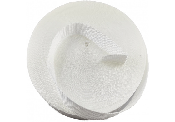 Polypropylénový kabelkový popruh 30 mm  bílý (balení 50 m)