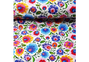 Cotton Fabric Kolorit on White