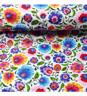 Cotton fabric 100% cotton, 125 g/m², width 160 cm, color on white