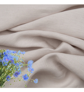 Natural linen fabric Julia, Lt. Gray(9106), 154 gr/m2