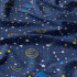 Children's Cotton Fabric Galaxy Yellow on Navy